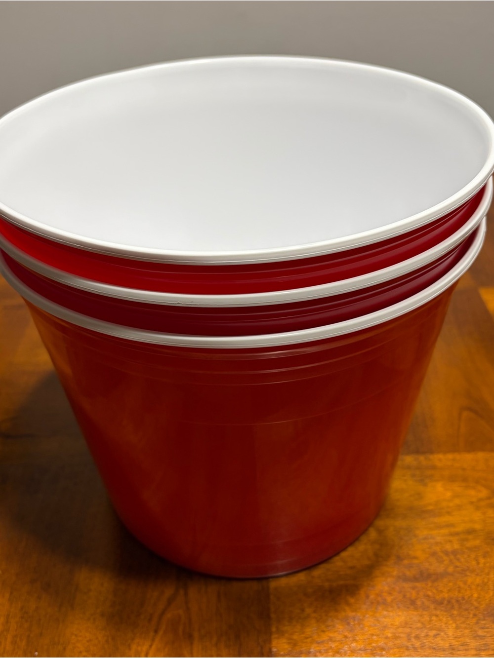 3 Red Party Buckets – Candy Buffet & Event Decor